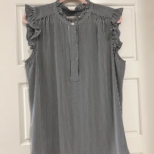 LOFT Ruffled Sleeveless Blouse